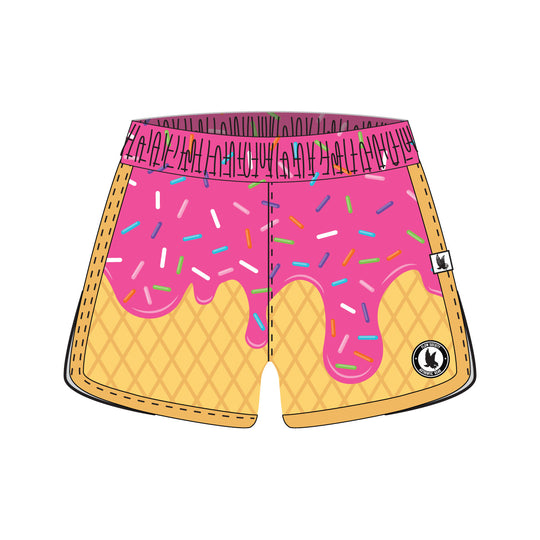 Girls & Womens Flow Scoop Pink Short