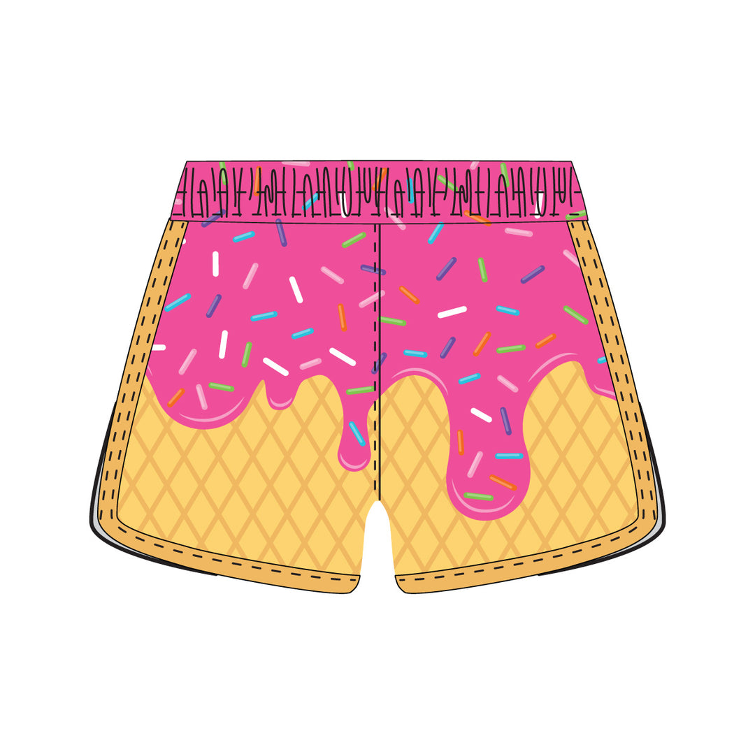 Girls & Womens Flow Scoop Pink Short