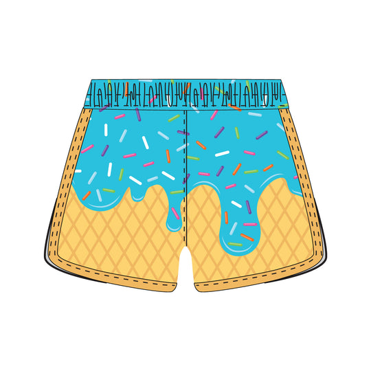 Girls & Womens Flow Scoop Blue Short