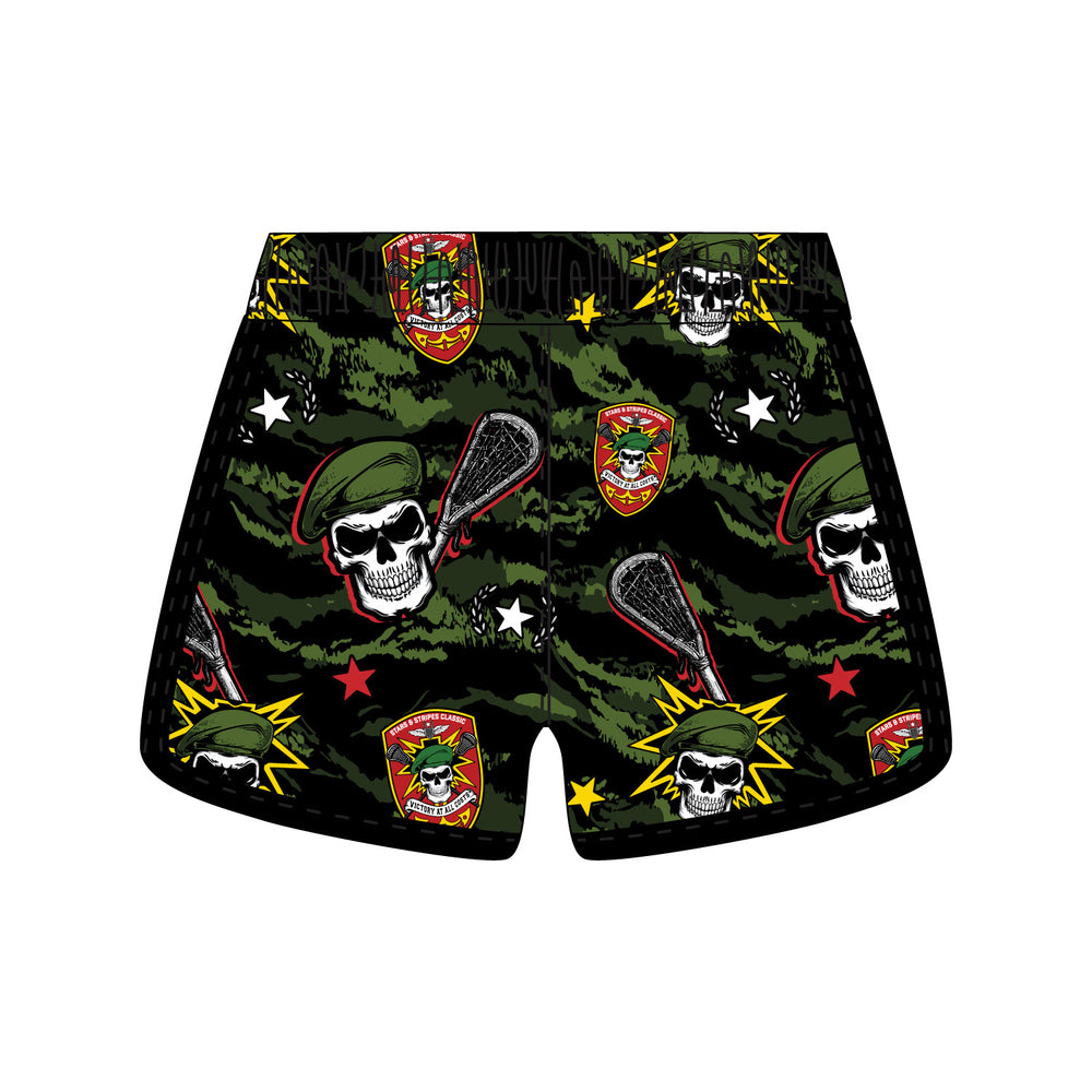 Girls & Womens Green Beret Tigerstripe Camo Short