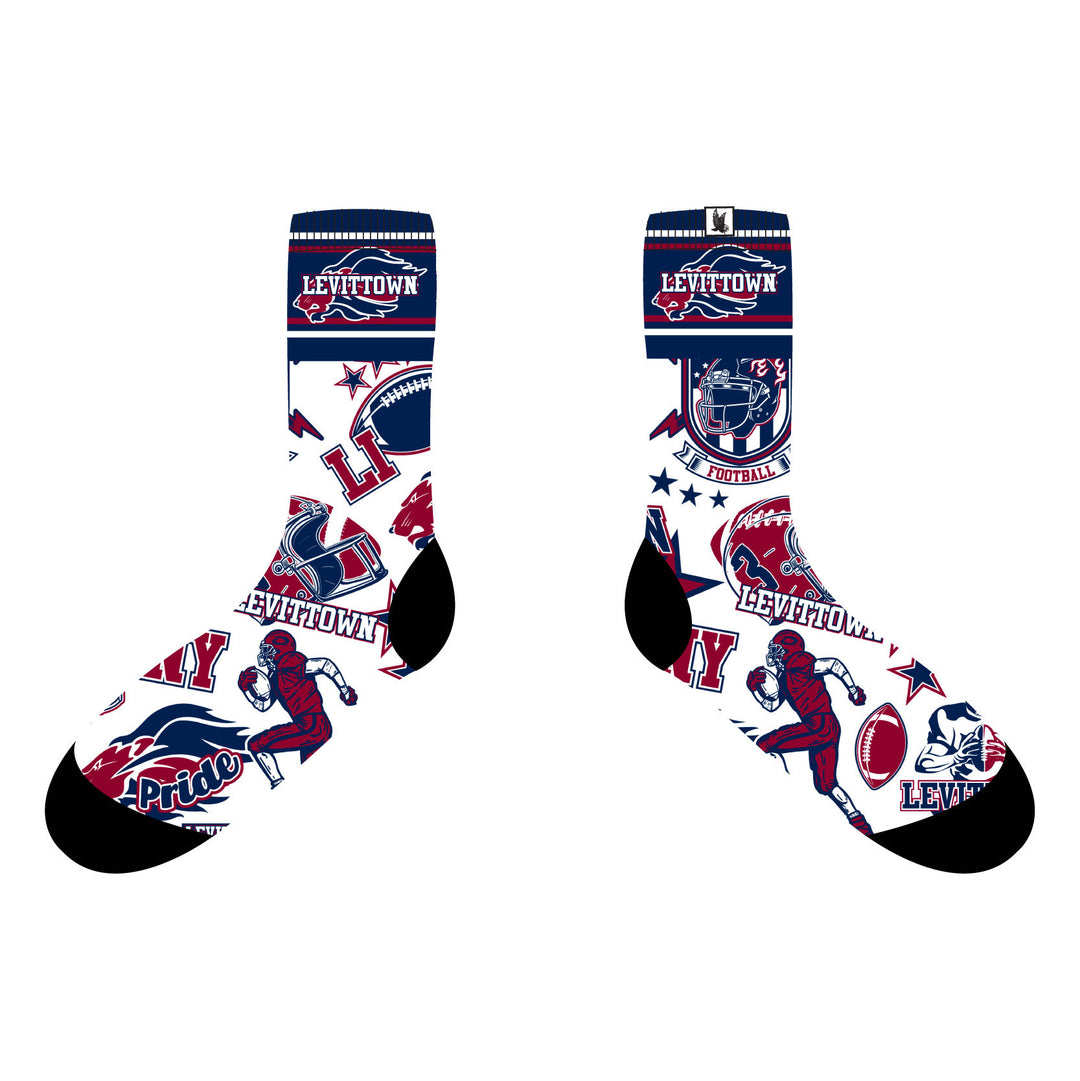 Youth Levittown Football Crew Sock