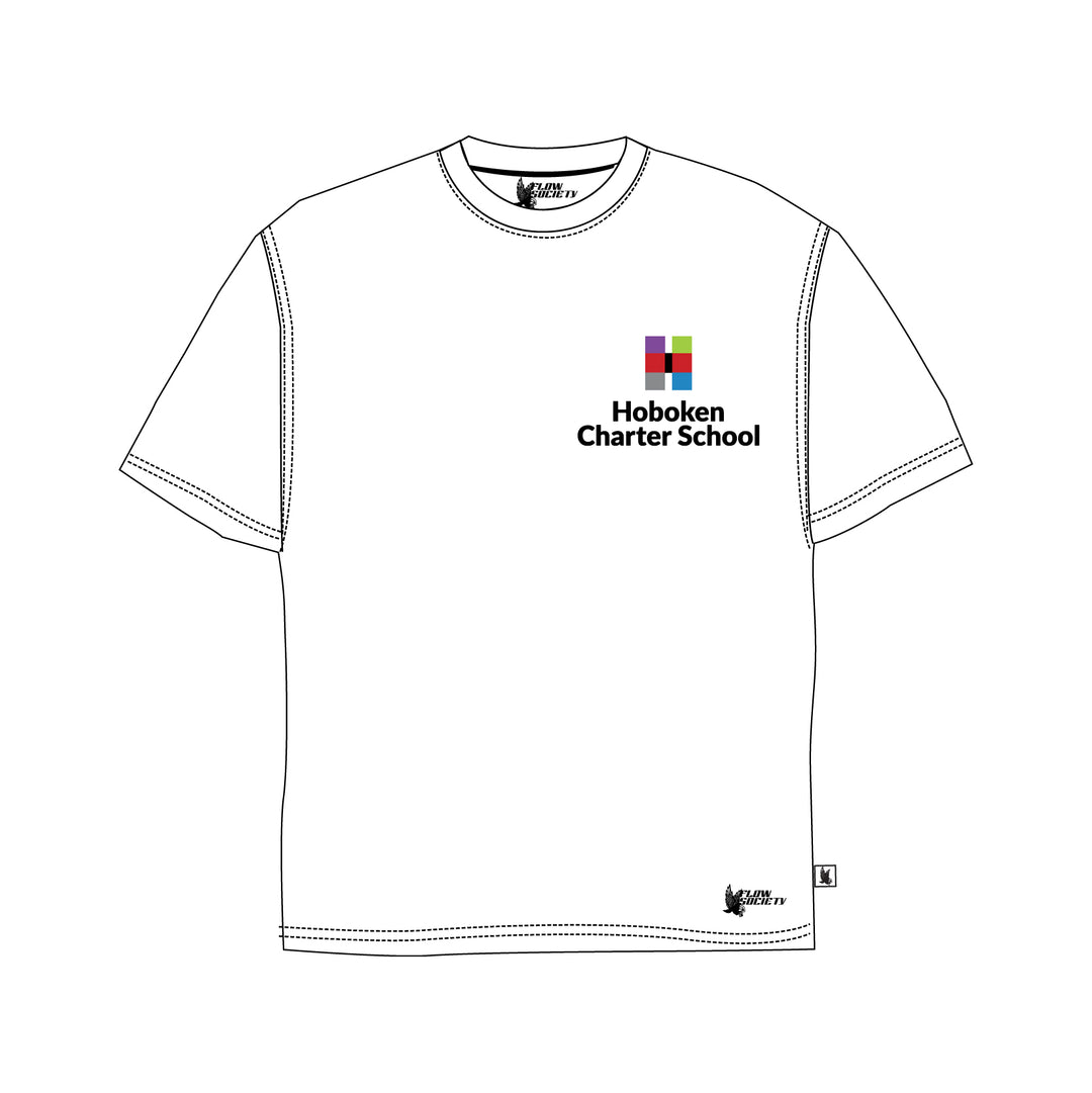 Youth & Adult Hoboken Charter School White Tee Shirt