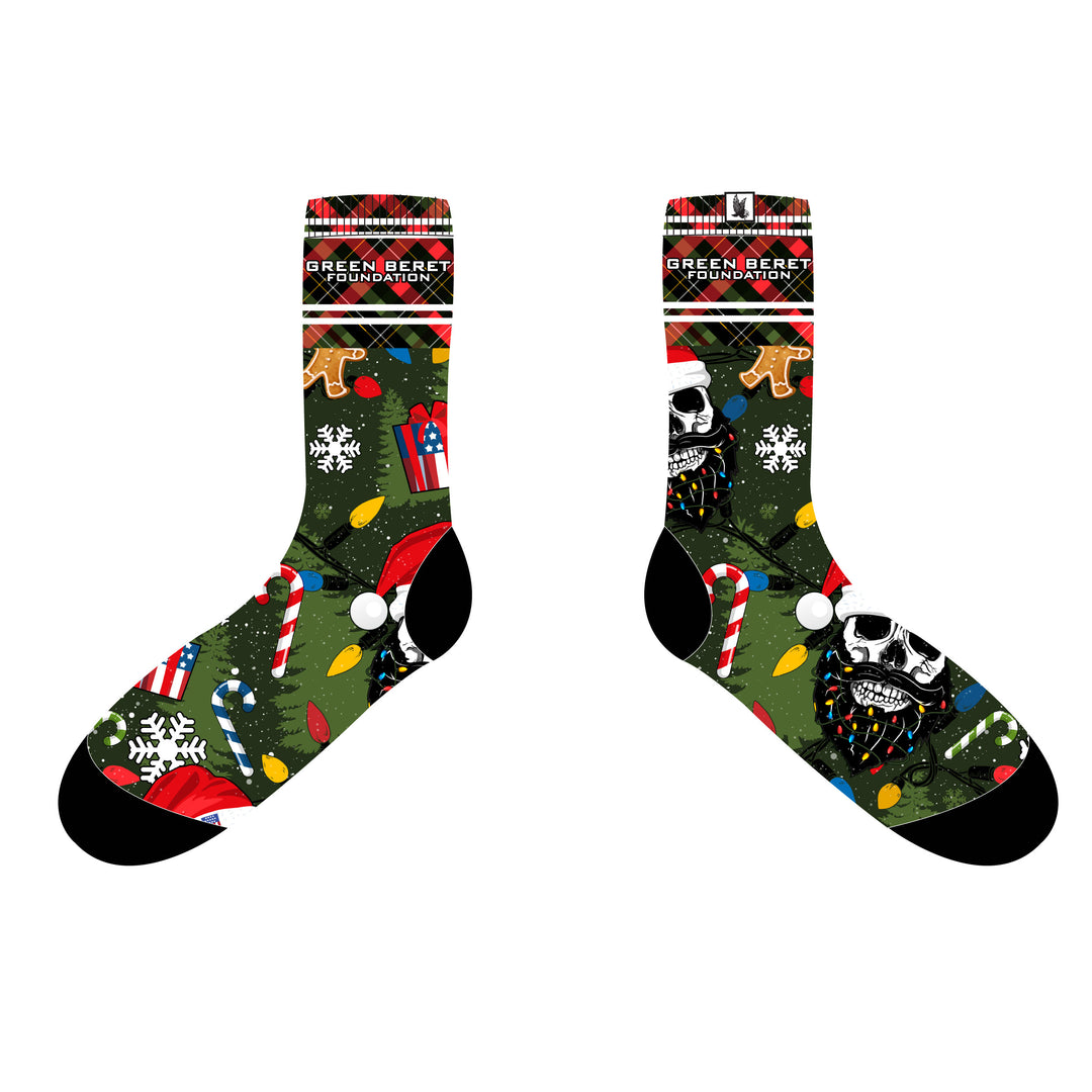 Adult Green Beret Bearded Bastards Holiday Crew Socks
