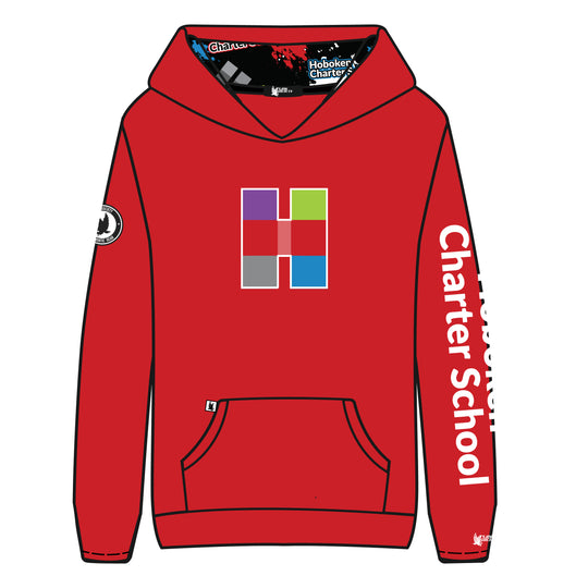 Youth & Adult Hoboken Charter School Red Hoodie