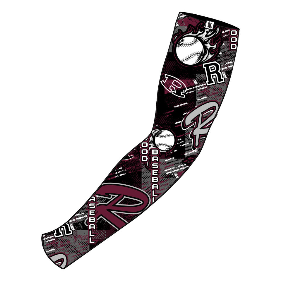 Youth Ridgewood Baseball Sleeve Maroon/Black