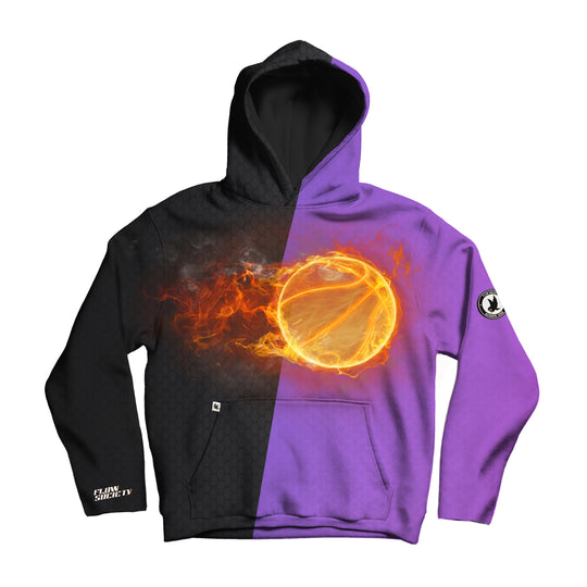 Youth & Adult Fire Ball Basketball Hoodie
