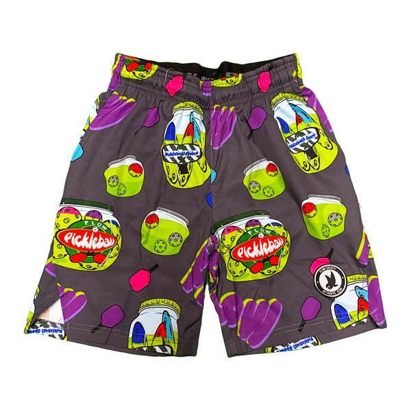 Boys Black & Multi Pickleball Jar Short