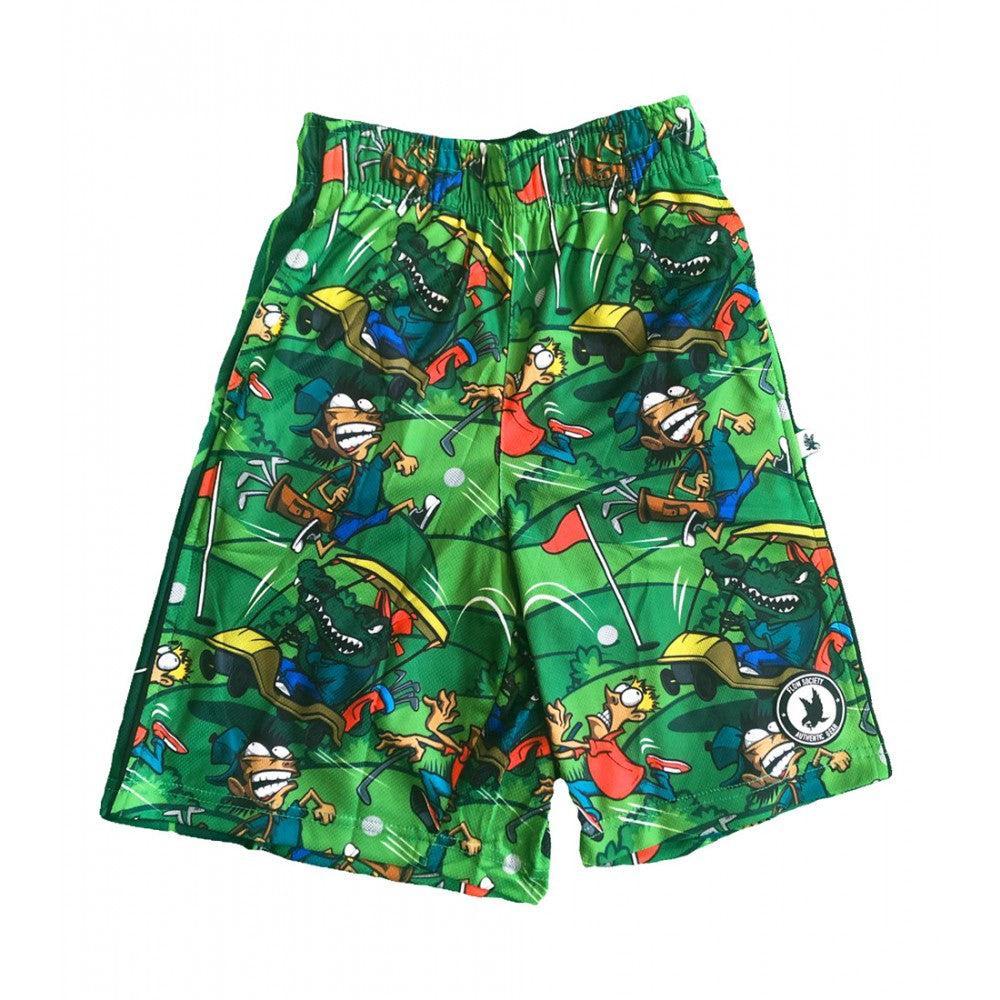 Boys Golfing Gator Attack Short