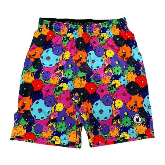 Boys Neon Motley Pickleball 7" Performance Short Neon/Charcoal