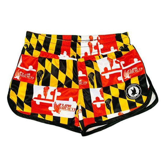 Girls & Womens Maryland Flag Attack Short