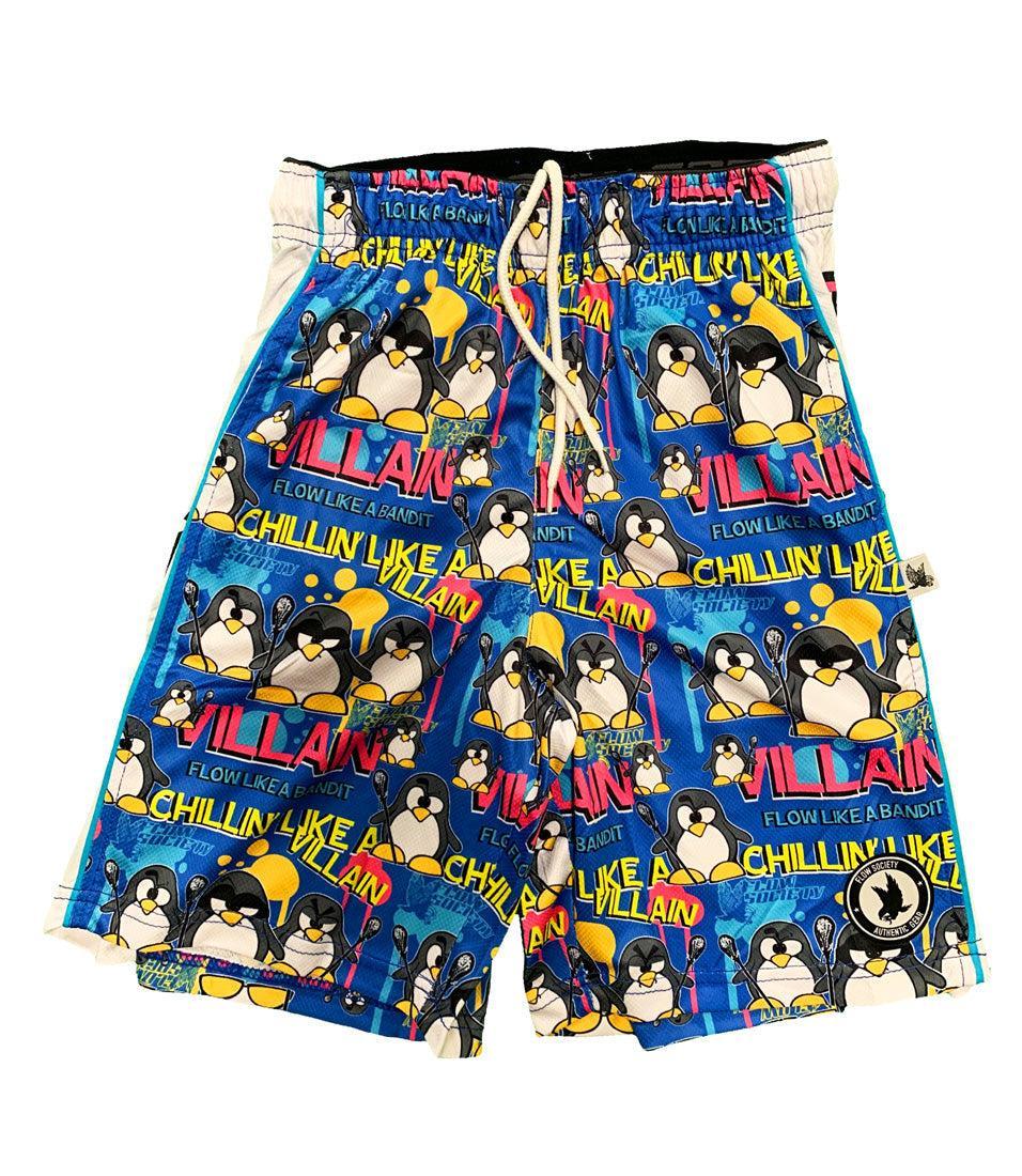 Mens Chillin Villain Attack Short Blue - Mid-length