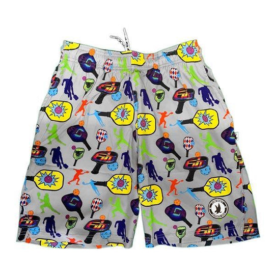 Mens Grey Pickleball Paddle Sport Short - 7"