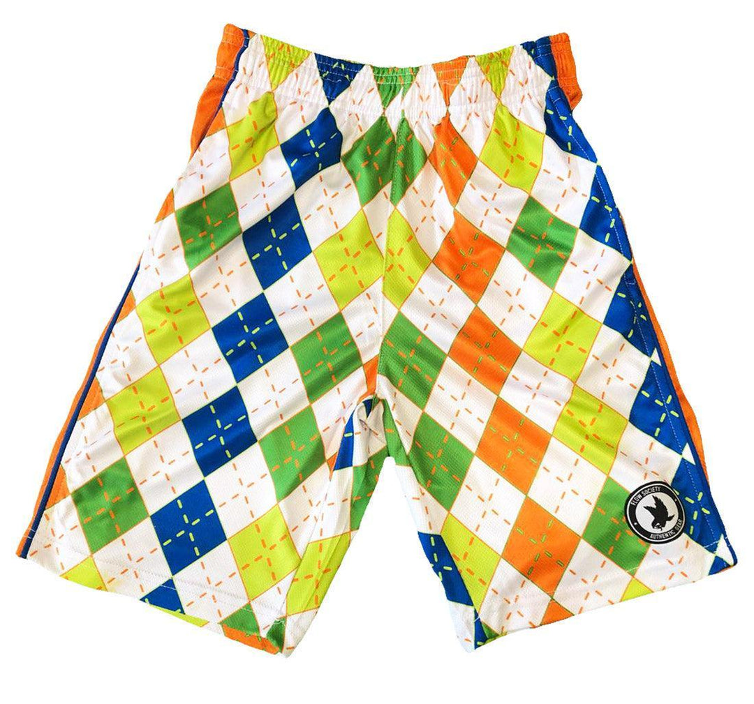 Mens Neon Argyle Shorts