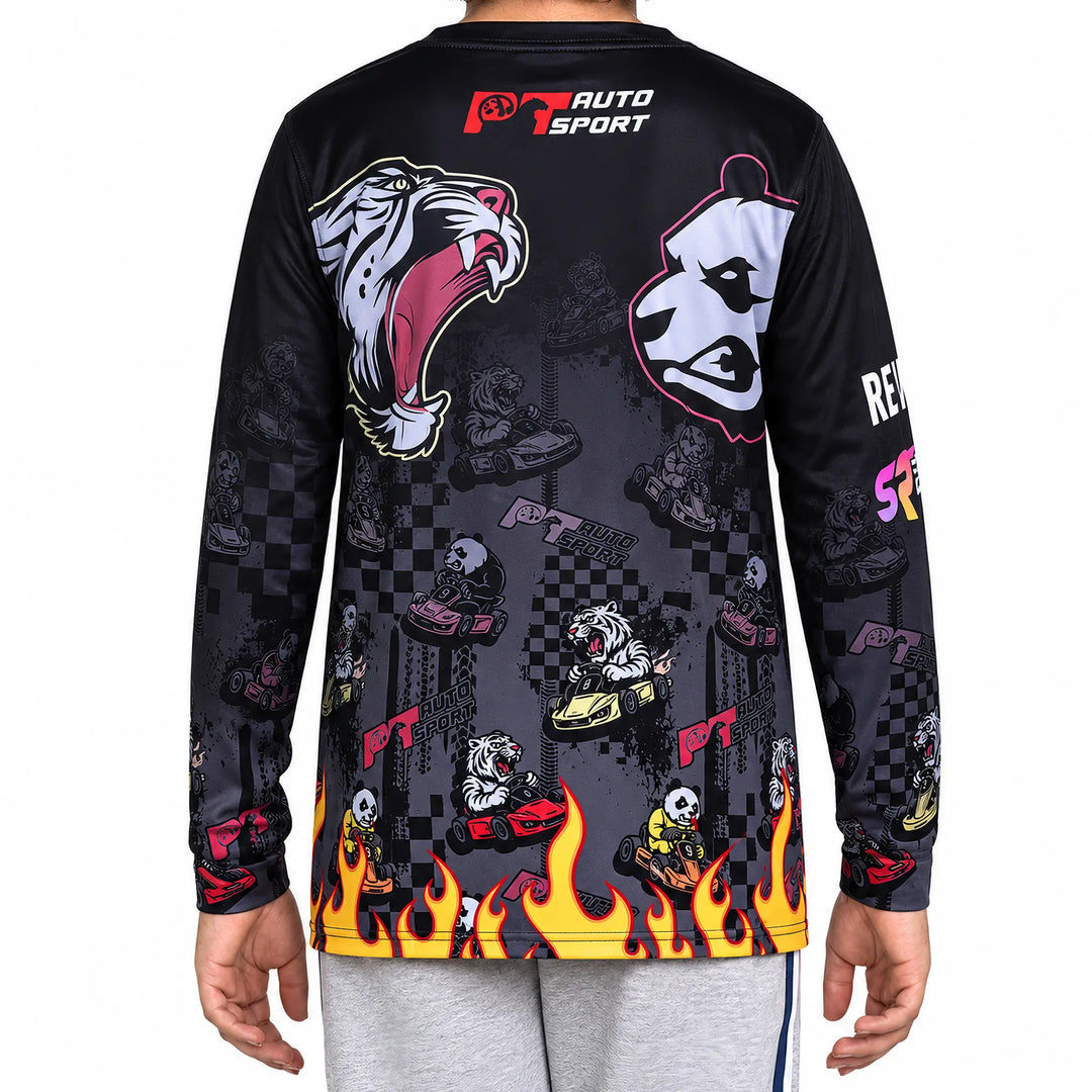 PT Autosport x Flow Society Go Karts Long Sleeve Tee