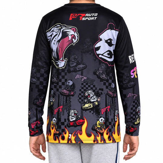 PT Autosport x Flow Society Go Karts Long Sleeve Tee