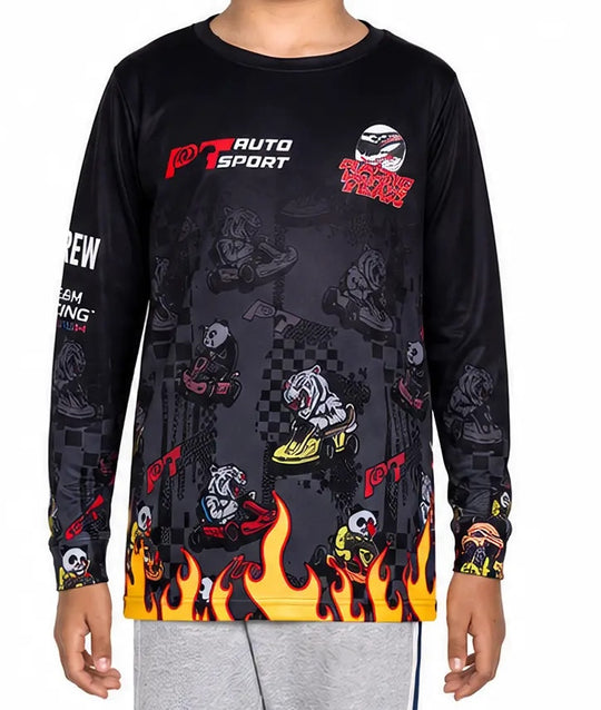 PT Autosport x Flow Society Go Karts Long Sleeve Tee