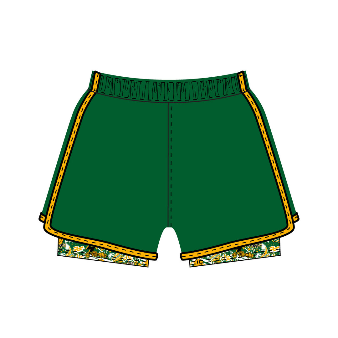 Girls & Womens Three Village 2-1 Compression Graffiti Short