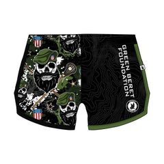Girls & Womens Green Beret Bearded Bastards Lax Short