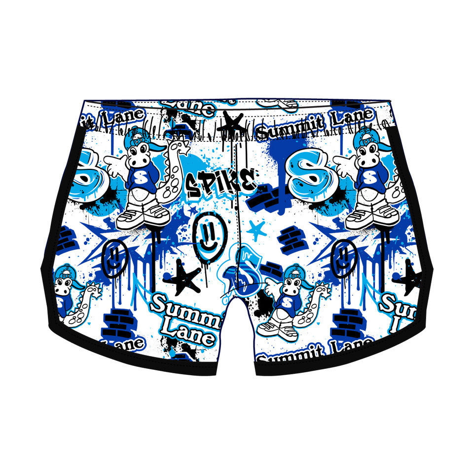 Girls & Womens Summit Lane White Graffiti Short