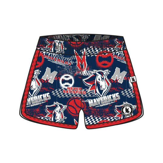 Girls & Womens Mavericks Baseball Never Satisfied Short - 2 colors!