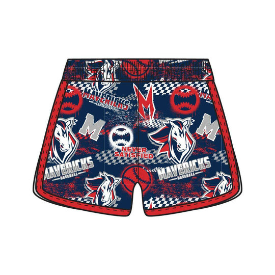Girls & Womens Mavericks Baseball Never Satisfied Short - 2 colors!