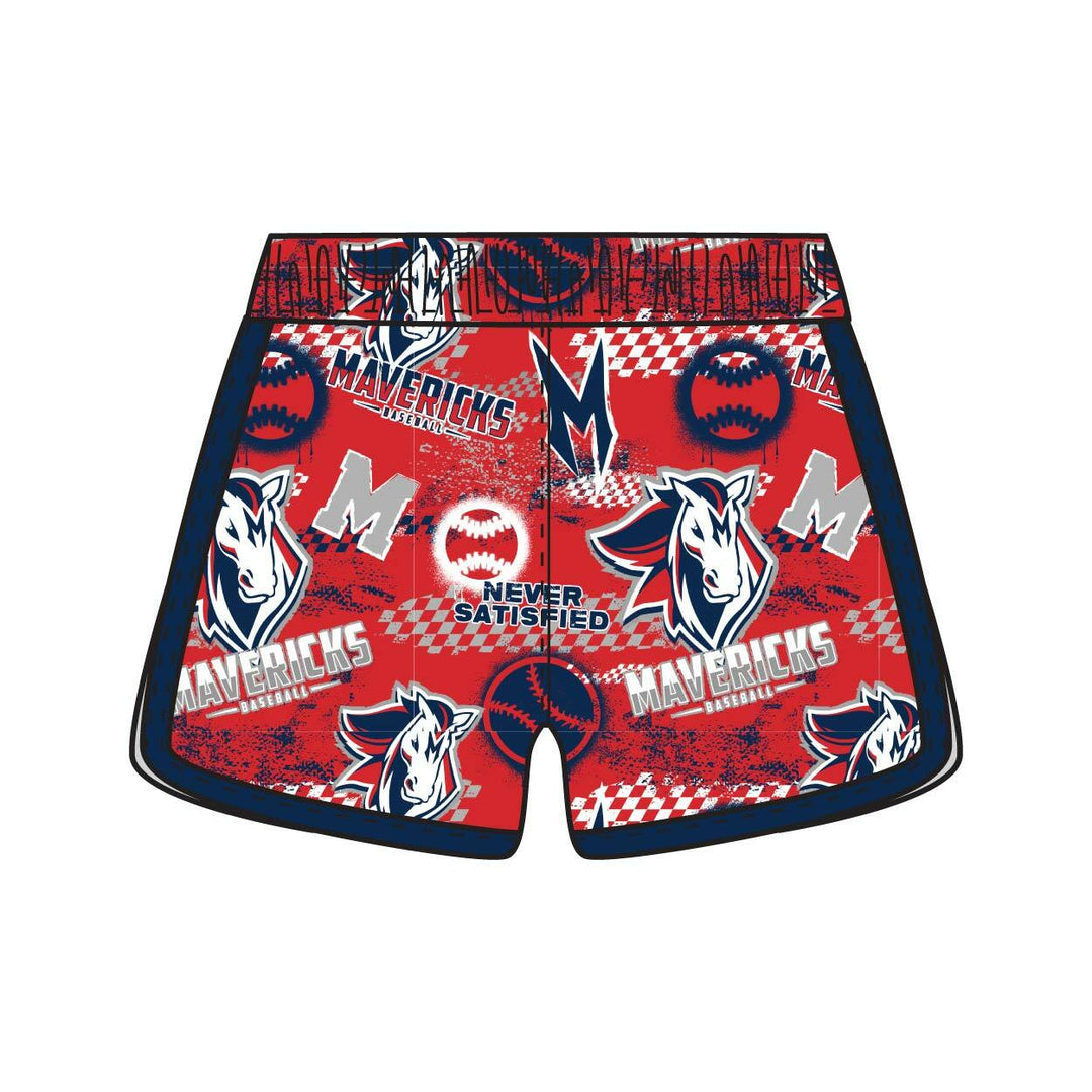 Girls & Womens Mavericks Baseball Never Satisfied Short - 2 colors!