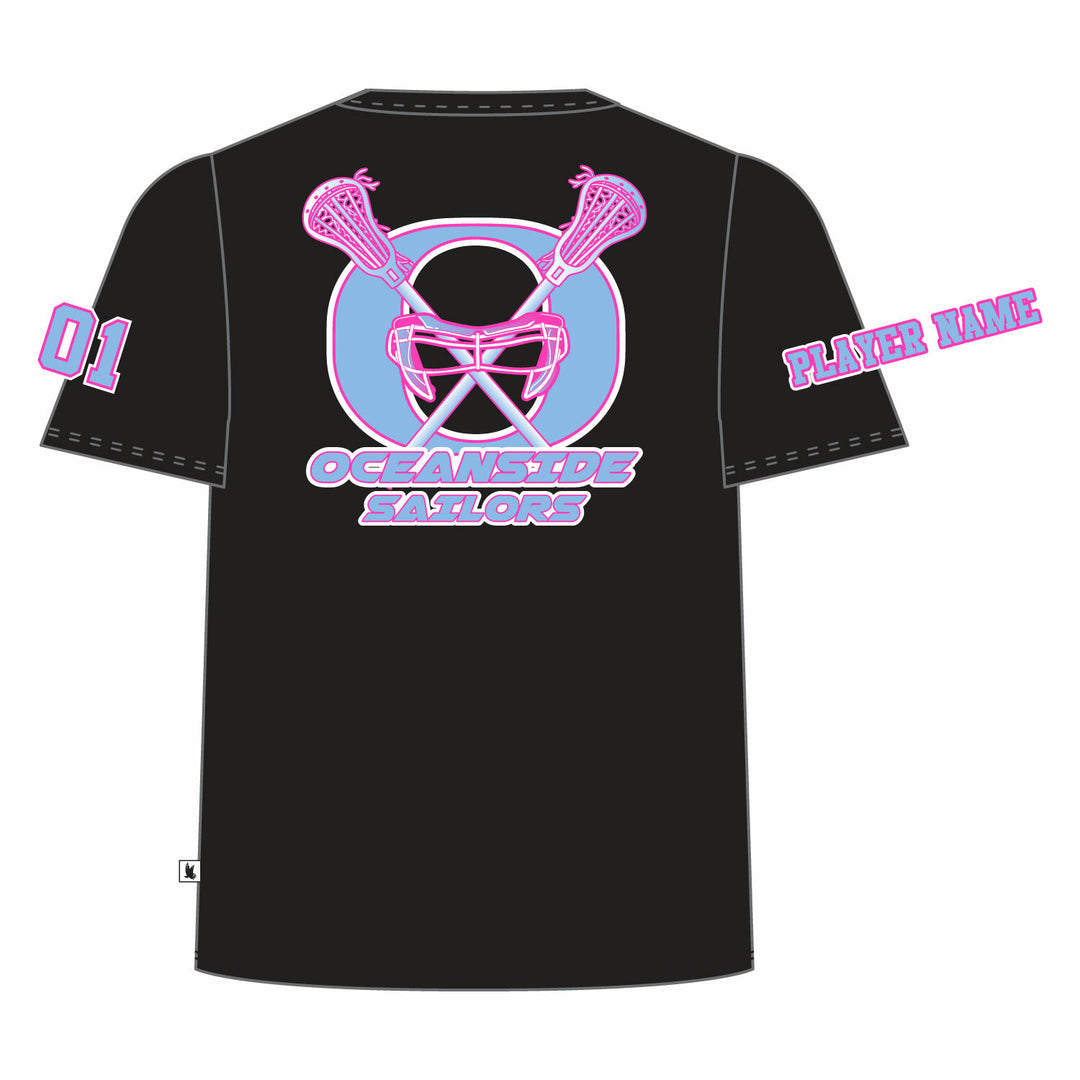 Girls & Womens Oceanside Sailors Lacrosse Tee Shirt - 3 colors!
