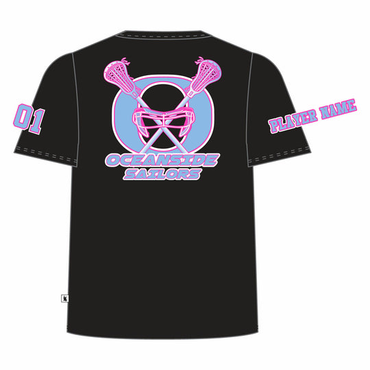 Girls & Womens Oceanside Sailors Lacrosse Tee Shirt - 3 colors!