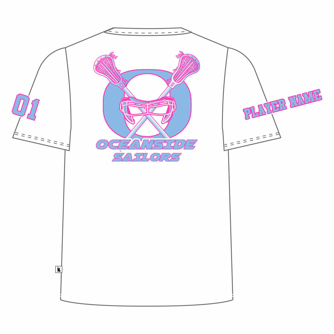 Girls & Womens Oceanside Sailors Lacrosse Tee Shirt - 3 colors!