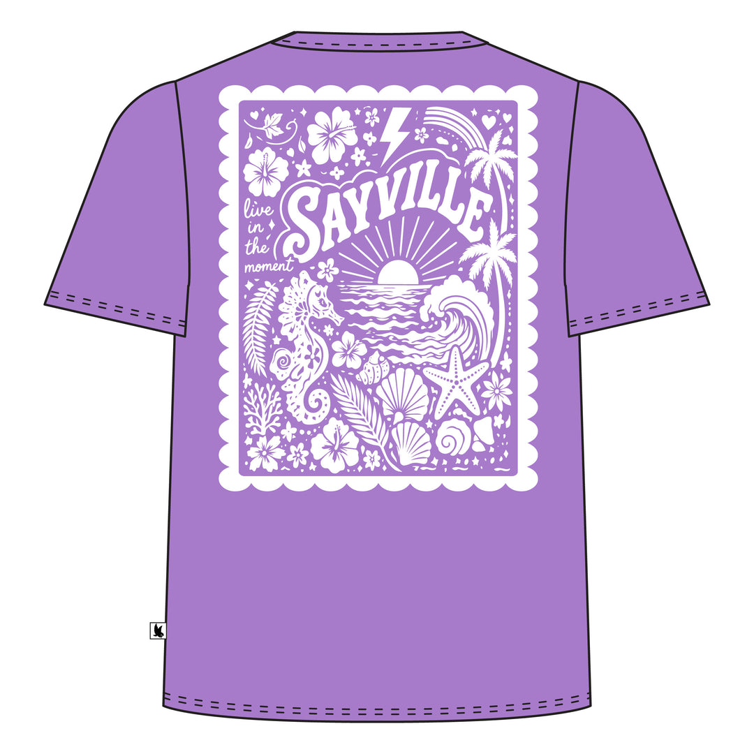 Youth & Adult Sayville Golden Flashes Light Purple Tee Shirt