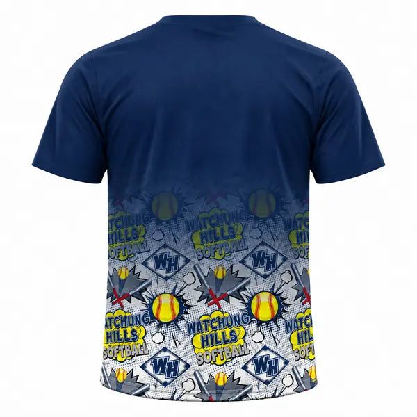 Girls & Womens Watchung Hills Softball Tee Shirt