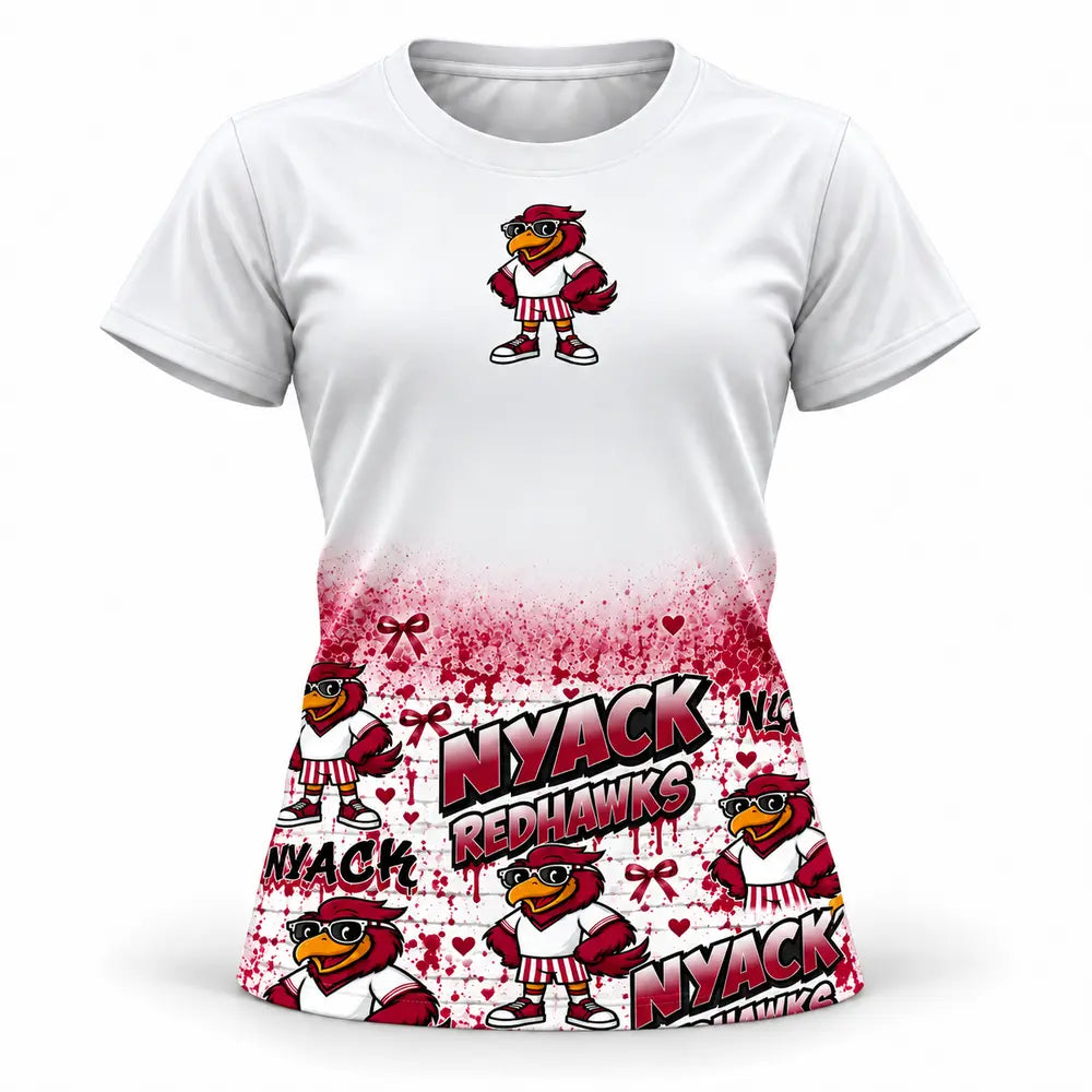Girls & Womens Nyack Redhawks Tee Shirt - 2 colors