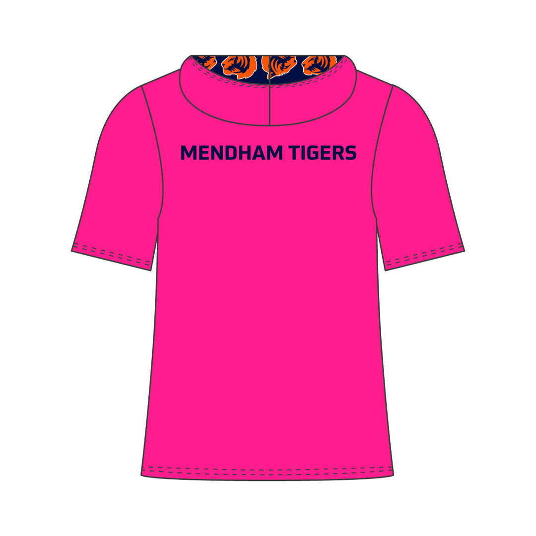 Youth & Adult Mendham Tigers Gradient Short Sleeve Hooded Pink Tee Shirt