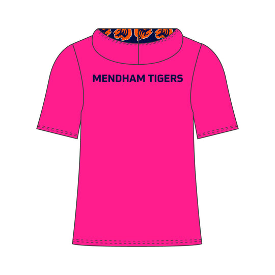 Youth & Adult Mendham Tigers Gradient Short Sleeve Hooded Pink Tee Shirt
