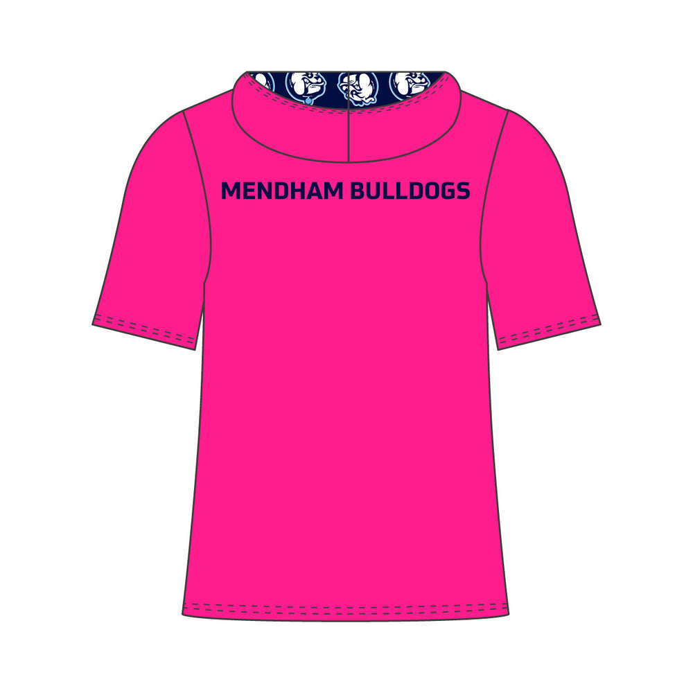 Youth & Adult Mendham Bulldogs Gradient Short Sleeve Hooded Pink Tee Shirt