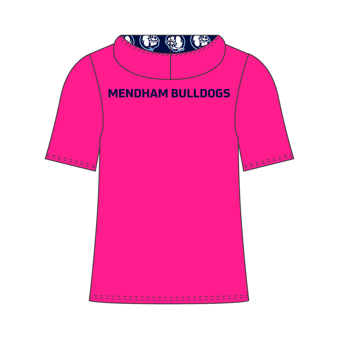 Youth & Adult Mendham Bulldogs Gradient Short Sleeve Hooded Pink Tee Shirt