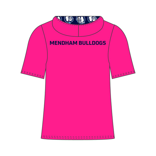 Youth & Adult Mendham Bulldogs Gradient Short Sleeve Hooded Pink Tee Shirt