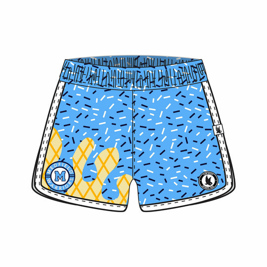 Girls & Womens Medfield Warriors Ice Cream Drip Short - 2 colors!