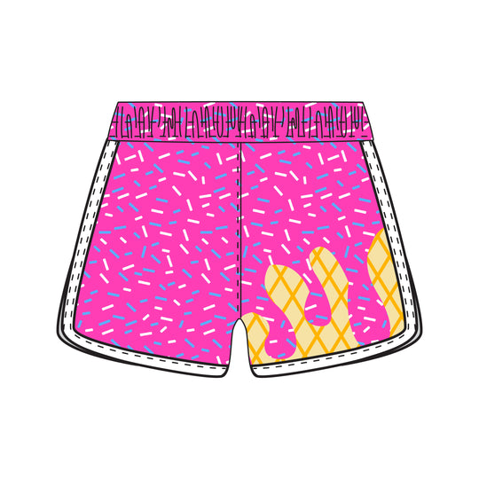 Girls & Womens Medfield Warriors Ice Cream Drip Short - 2 colors!