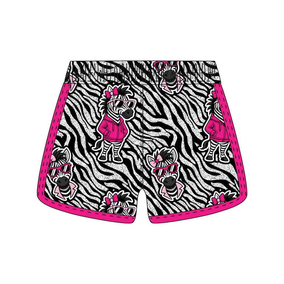 Girls & Womens Jordans Guardian Angels Zebra Short - 2 colors!