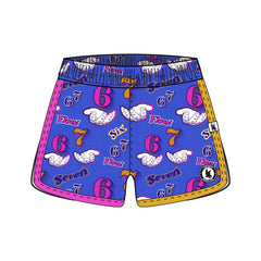 Girls & Womens 6 7 Meme Handshake Short