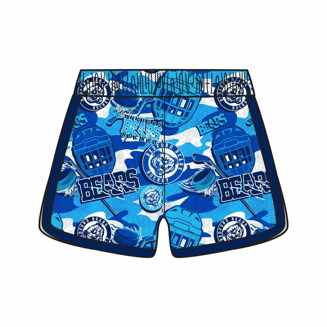 Girls & Womens Bedford Bears Hockey Camo Short