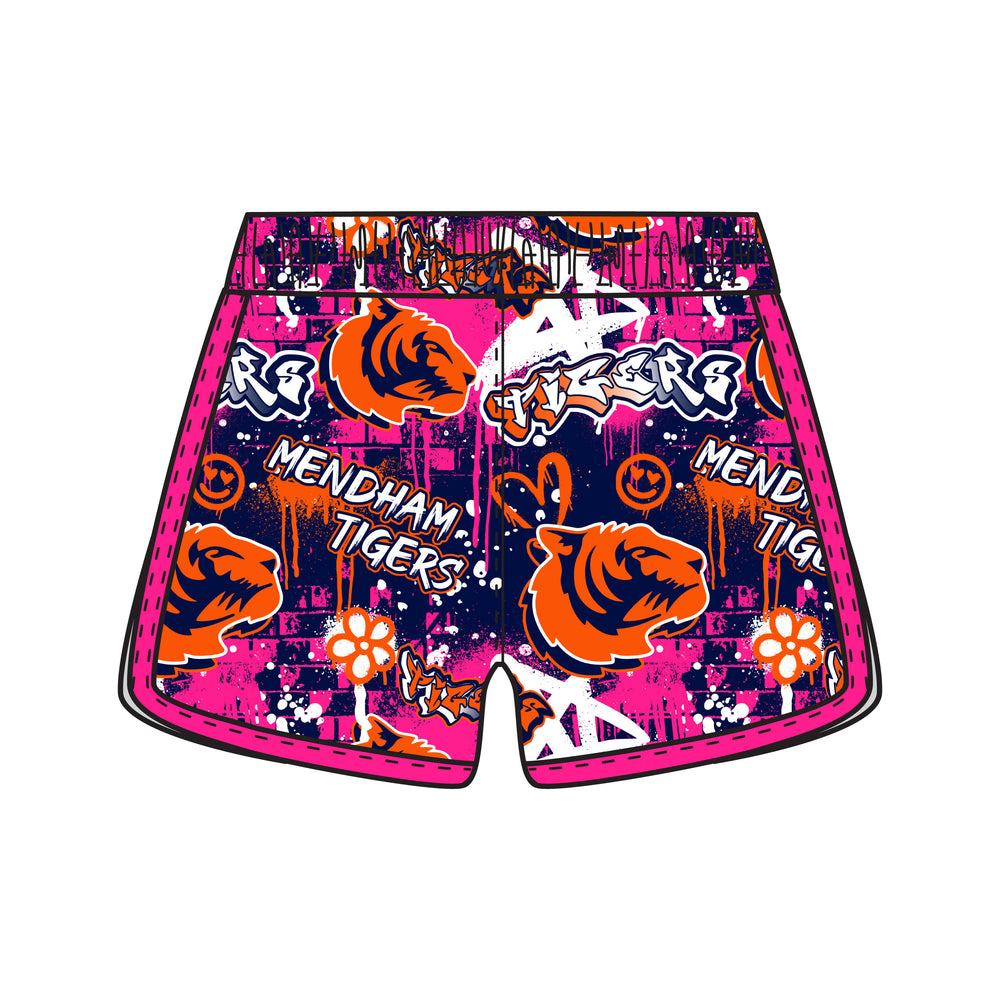 Girls & Womens Mendham Elementary Tigers Graffiti Short