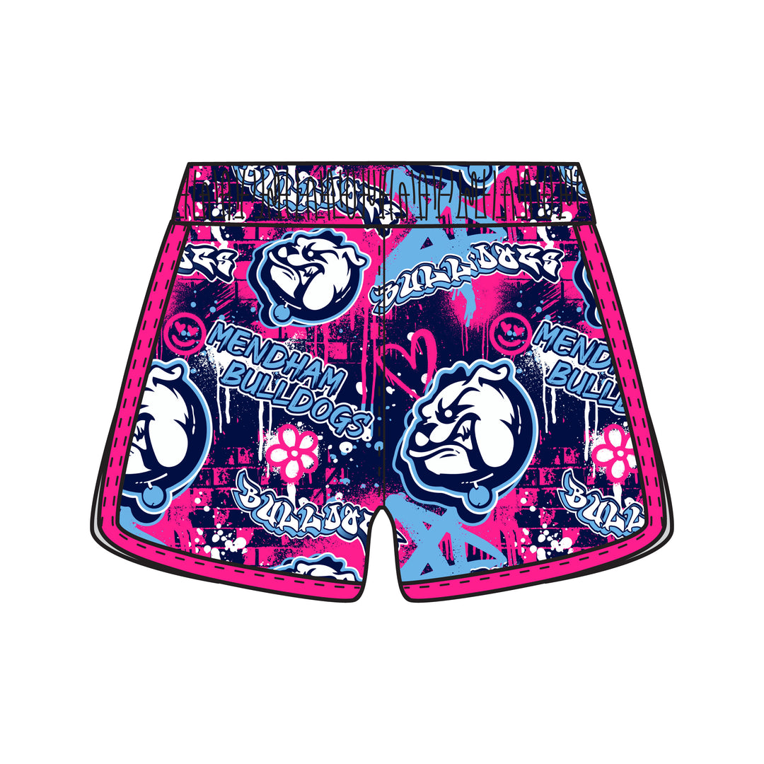 Girls & Womens Mendham Middle School Bulldogs Graffiti Short