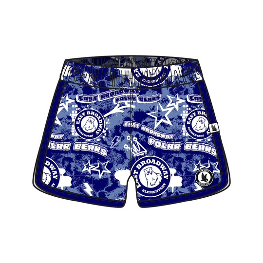 Girls & Womens East Broadway Polar Bears Splatter Short