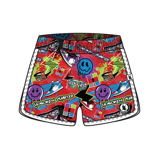 Girls & Womens Hoboken Charter Splatter Graffiti Short