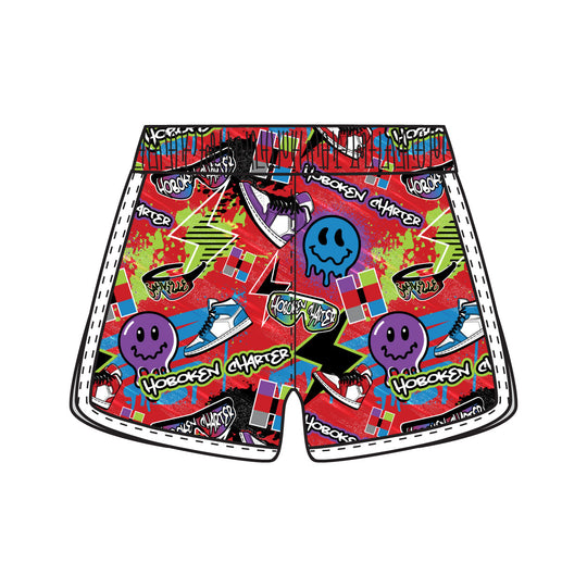 Girls & Womens Hoboken Charter Splatter Graffiti Short
