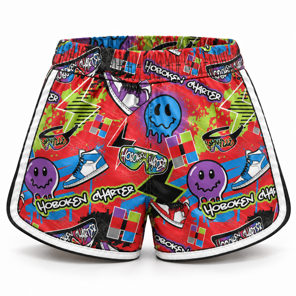 Girls & Womens Hoboken Charter Splatter Graffiti Short