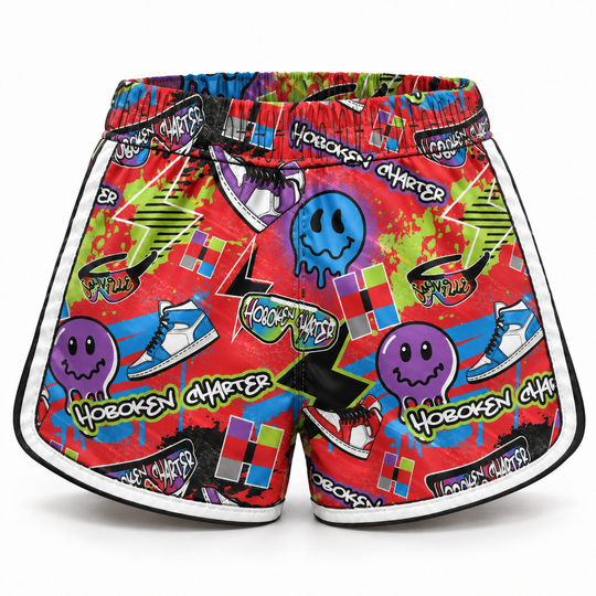 Girls & Womens Hoboken Charter Splatter Graffiti Short