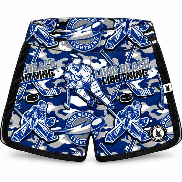 Girls & Womens Long Beach Lightning Hockey Camo Short